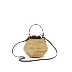 NATURAL - BLACK HDL - BLACK COTTON B POUCH