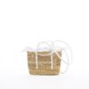 NATURAL - WHITE HDL - WHITE COTTON T POUCH
