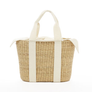 NATURAL - ECRU HDL - ECRU COTTON T POUCH
