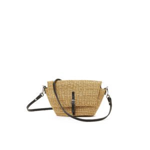 NATURAL - BLACK HDL - BLACK COTTON POUCH