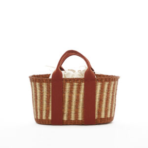 NAT x RUST - RUST HDL - ECRU COTTON B POUCH