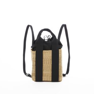 NATURAL - BLACK HDL - BLACK DENIM POUCH