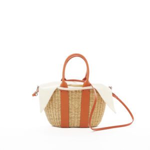 ORANGE HDL - ECRU COTTON T POUCH