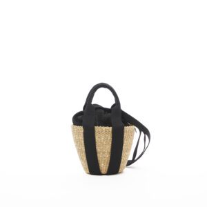 NATURAL - BLACK HDL - BLACK DENIM POUCH