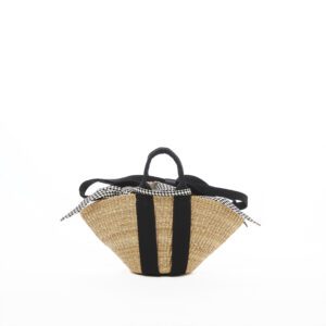 NATURAL - BLACK HDL - DELFT COTTON T POUCH