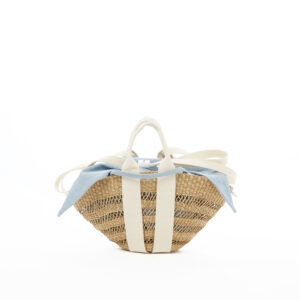 NATUREL - POIGNEES ECRUES - POCHE DENIM T BLEUE CLAIRE