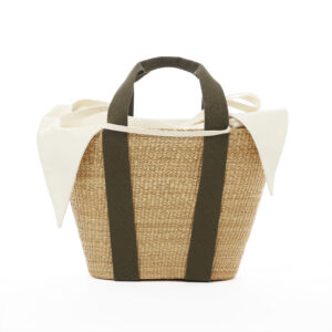 NATURAL - KAKI HDL - ECRU COTTON T POUCH