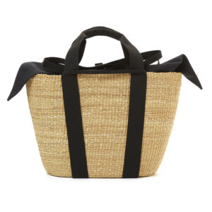 NATURAL - BLACK HDL - BLACK COTTON T POUCH
