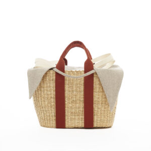 NATURAL - RUST HDL - NATURAL LINEN T POUCH
