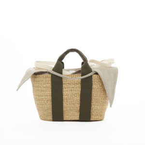 NATURAL - KAKI HDL - NATURAL LINEN T POUCH