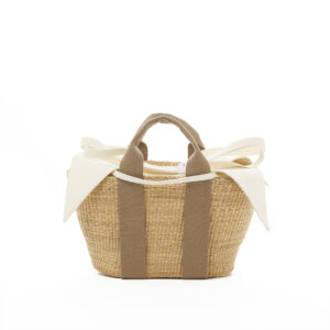 NATURAL - BEIGE HDL - ECRU COTTON T POUCH