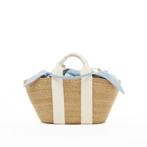 NATURAL - ECRU HDL - LIGHT BLUE DENIM T POUCH