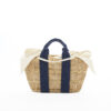 NATURAL - BLUE HDL - ECRU COTTON T POUCH