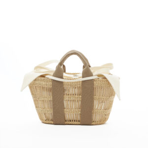 NATURAL - BEIGE HDL - ECRU COTTON T POUCH