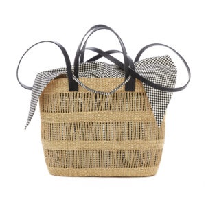 NATURAL - BLACK HDL - DELFT COTTON T POUCH