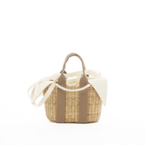 NATURAL - BEIGE HDL - ECRU COTTON T POUCH