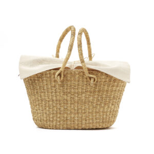 NATURAL - NATURAL HDL - ECRU COTTON POUCH