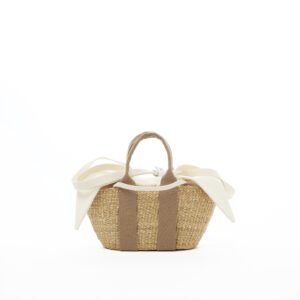 NATURAL - BEIGE HDL - ECRU COTTON T POUCH