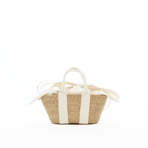 NATURAL - ECRU HDL - ECRU COTTON T POUCH