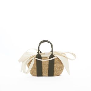 NATURAL - KAKI HDL - ECRU COTTON T POUCH