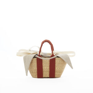 NATURAL - RUST HDL - NATURAL LINEN T POUCH