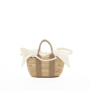 NATURAL - BEIGE HDL - ECRU COTTON T POUCH