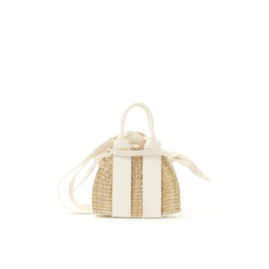 NATURAL - ECRU HDL - ECRU COTTON T POUCH
