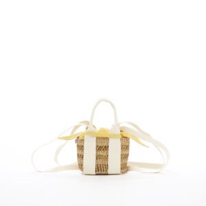 NATURAL - ECRU HDL - YELLOW COTTON T POUCH