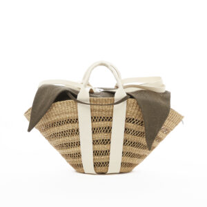 NATURAL - ECRU HDL - KAKI LINEN T POUCH