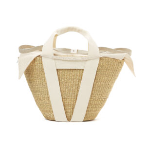 NATURAL - ECRU HDL - ECRU COTTON T POUCH