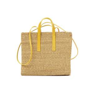 NATURAL - YELLOW HDL - ECRU COTTON B POUCH
