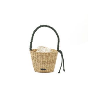 NATUREL - POIGNEES VERT FONCE - POCHE COTON B ECRUE