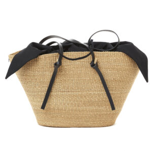 NATURAL - BLACK HDL - BLACK COTTON T POUCH