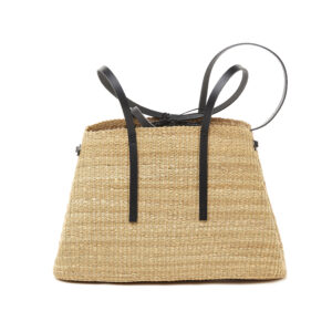 NATURAL - BLACK HDL - BLACK COTTON B POUCH