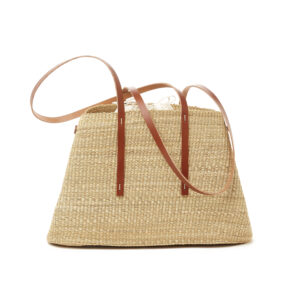NATURAL - TAN HDL - ECRU COTTON B POUCH