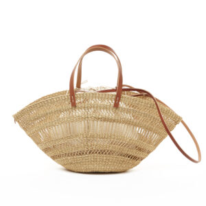 NATURAL - TAN HDL - ECRU COTTON B POUCH