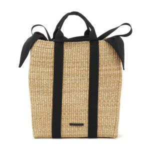 NATURAL - BLACK HDL - BLACK COTTON T POUCH
