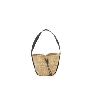 NATURAL - BLACK HDL - BLACK COTTON B POUCH