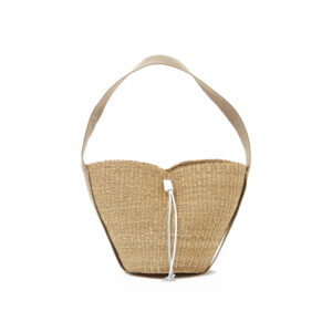 NATURAL - BEIGE HDL - ECRU COTTON B POUCH