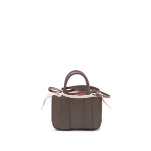 MARRON FONCE - POCHE COTON T ECRUE