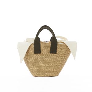 KAKI HDL - ECRU COTTON T POUCH