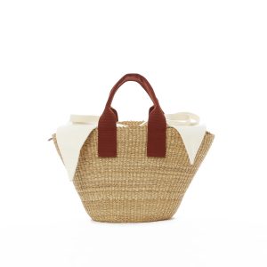 RUST HDL - ECRU COTTON T POUCH