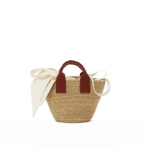 RUST HDL - ECRU COTTON T POUCH