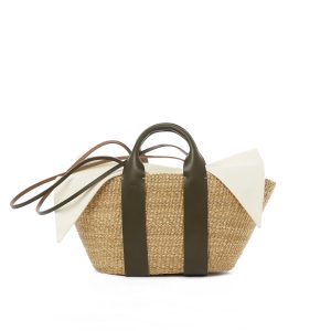 KAKI HDL - ECRU COTTON T POUCH