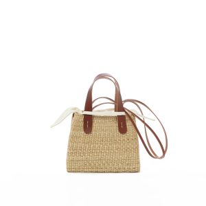 TAN HDL - ECRU COTTON B POUCH