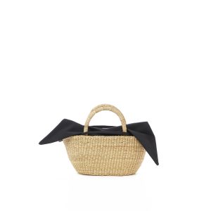 NATURAL - NATURAL HDL - BLACK COTTON T POUCH