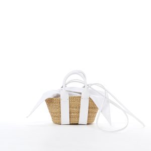 WHITE HDL - WHITE COTTON T POUCH