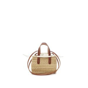 TAN HDL - ECRU COTTON B POUCH