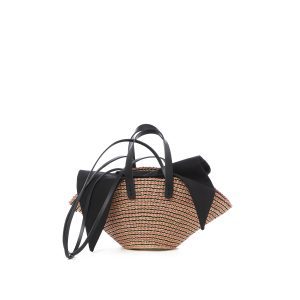 PINK - BLACK HDL - BLACK COTTON T POUCH