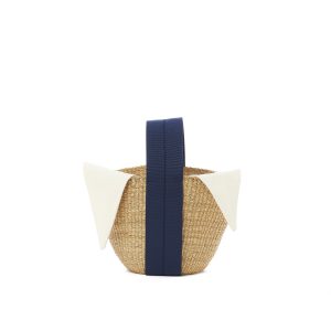 BLUE HDL - ECRU COTTON T POUCH